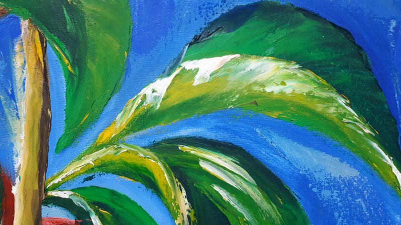 Авторская оригинальная Картина маслом 60×80 "Спелые гранаты на ветке"