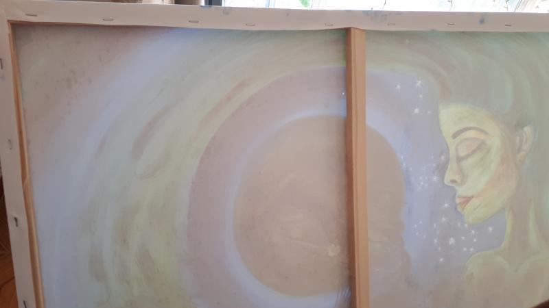 Картина маслом "Вдохновение" на холсте на подрамнике 90×60 см.