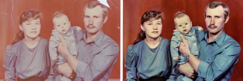 восстановление и реставрация старых фотографий