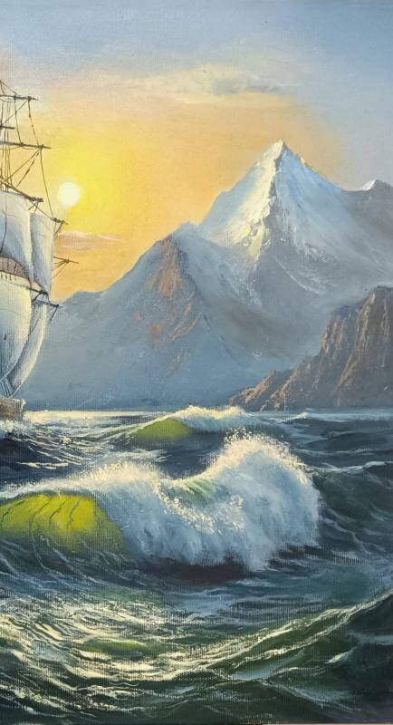 Картина маслом «Морское путешествие» — 50×70 см | ציור שמן "מסע ימי"