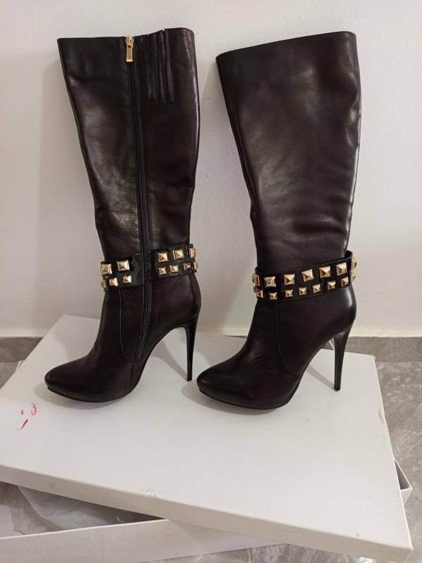 кожаные сапоги на выход