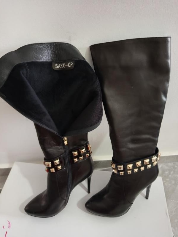 кожаные сапоги на выход