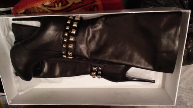 кожаные сапоги на выход