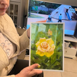 Аавторская картина "желтая роза"